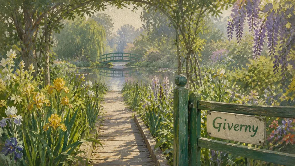 Giverny musée : jardin d’eau et pont japonais, maison de Monet