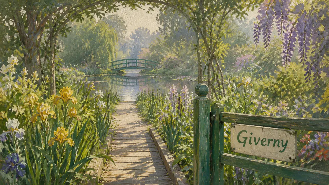 Giverny musée : jardin d’eau et pont japonais, maison de Monet
