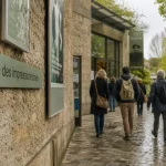 Giverny musée : visiteurs devant le Musée des impressionnismes
