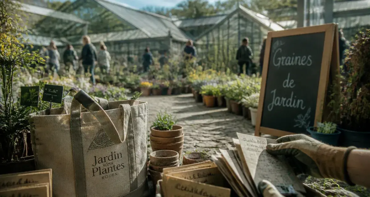 Graines de jardin Rouen 2025 au Jardin des Plantes, pots et étiquettes