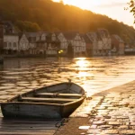 Les plus beaux villages autour de Rouen : Jumièges, Seine au golden hour