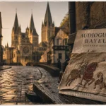 Visiter Bayeux : audioguide près des ruelles, avec la cathédrale au fond