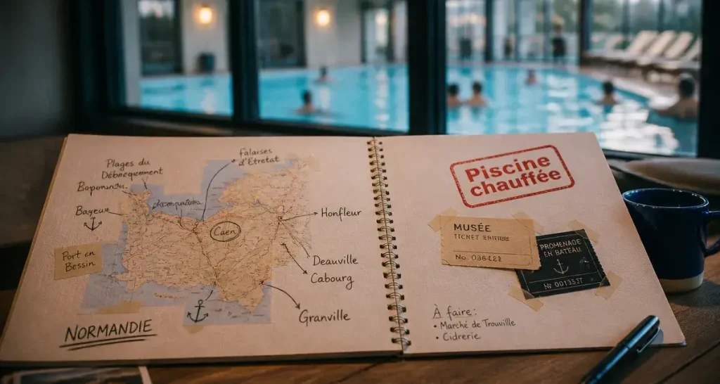 Week end en famille en Normandie avec piscine chauffée intérieure
