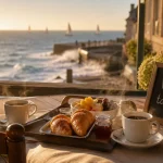 Week end tout compris en normandie : petit déjeuner hôtel, café et croissants