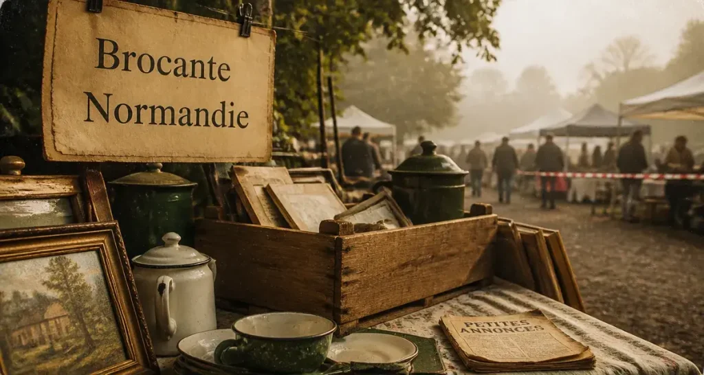 Brocante en normandie ce week end : étal de vide-greniers en plein air