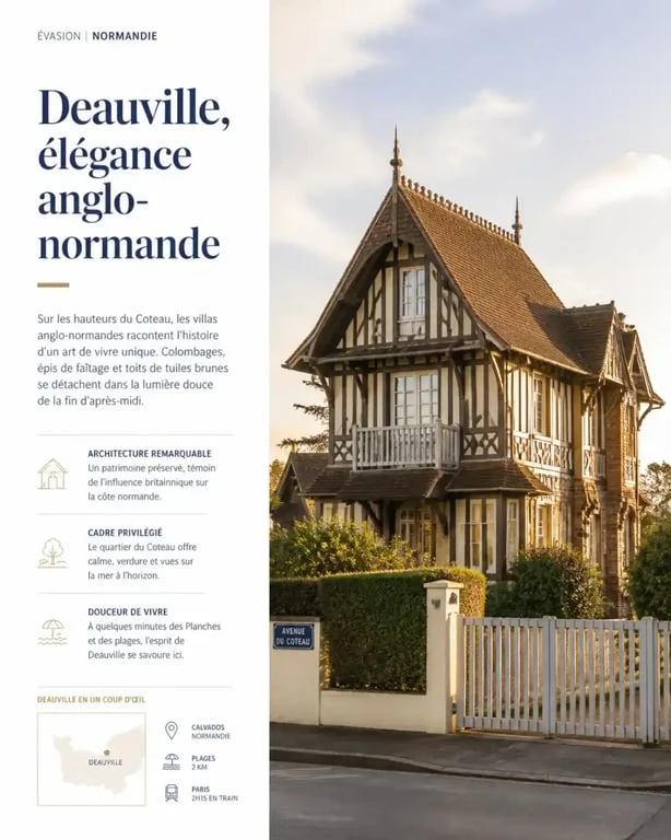 Maison traditionnelle anglo-normande dans le vieux Deauville