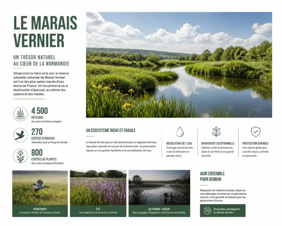 Réserve naturelle du Marais Vernier près de la Venise normande