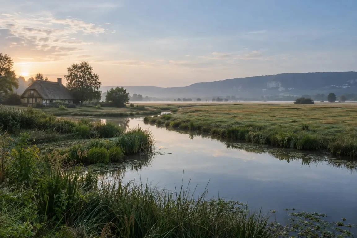 Lieux insolites en Normandie : le Marais Vernier et ses paysages humides