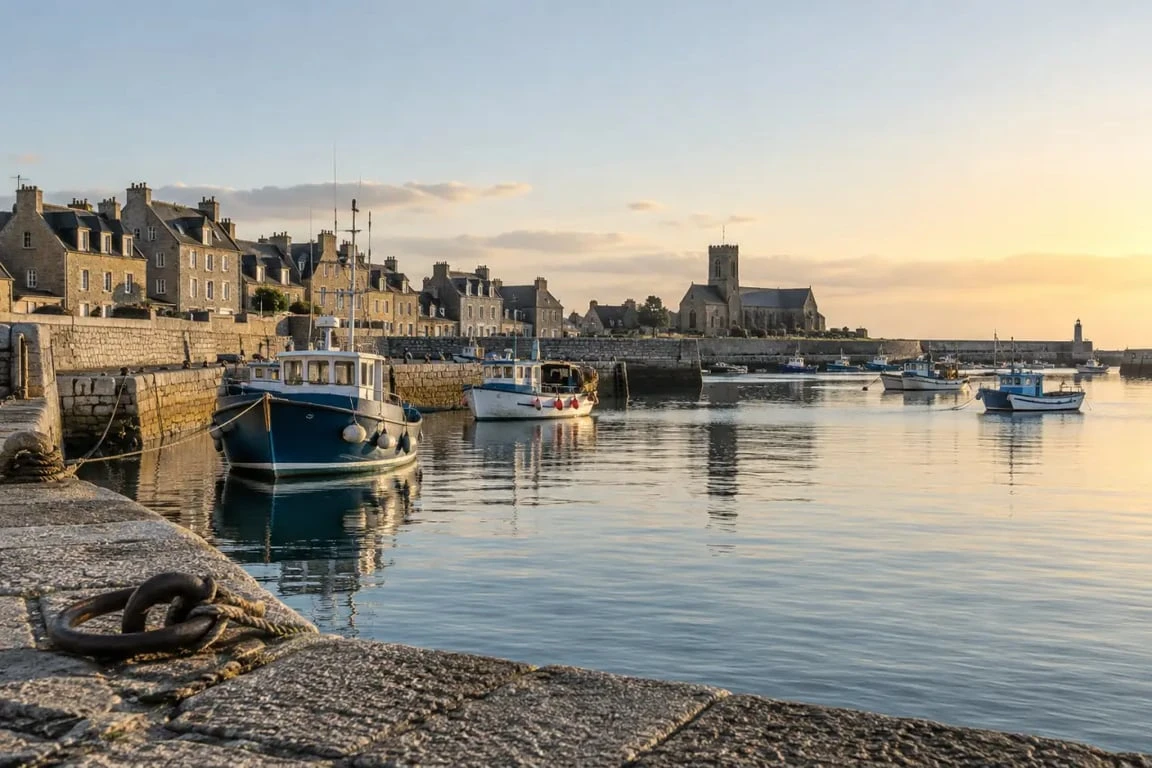 Que faire à Barfleur : promenade sur le port et découverte des maisons en granite