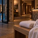 Hotel normandie avec spa, hall spa détente avec peignoir et serviette