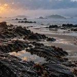 Lieux insolites en Normandie : rivage des îles Chausey à marée basse