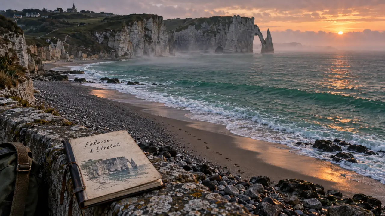 Où aller en Normandie pour un week-end : falaises d’Étretat au lever du jour