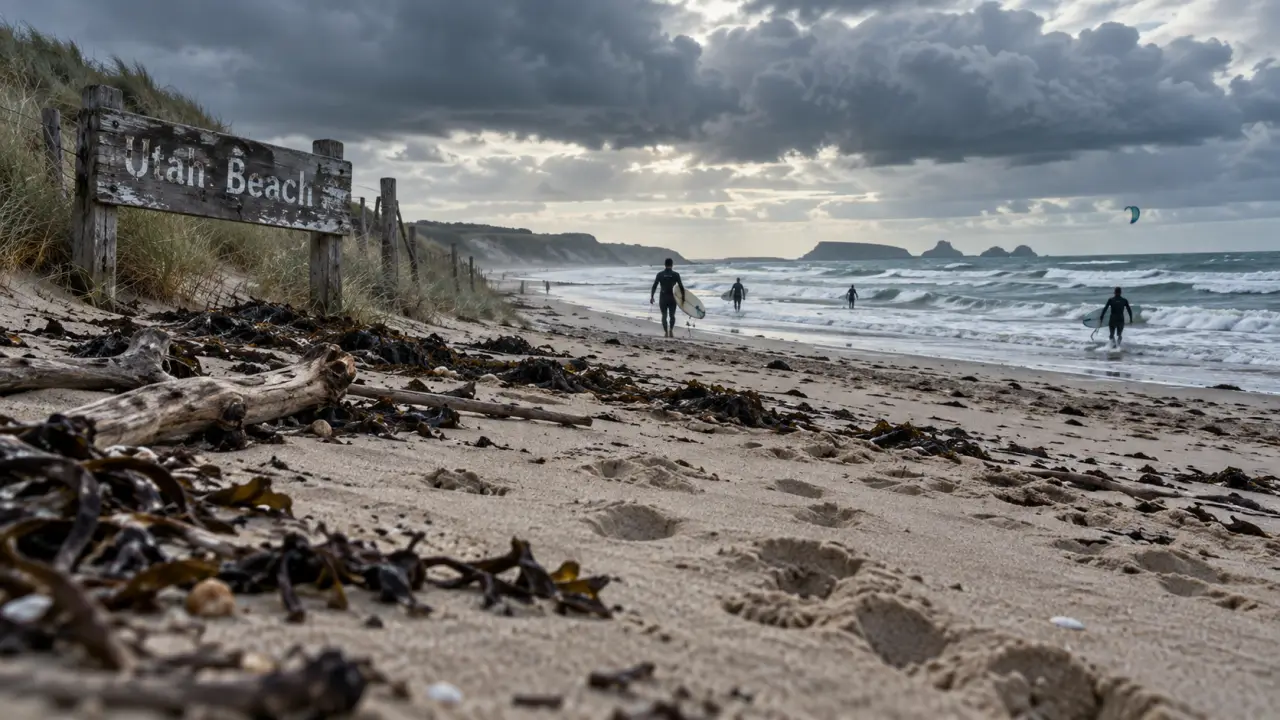 Plage cotentin, Utah Beach : sable et activités en bord de mer