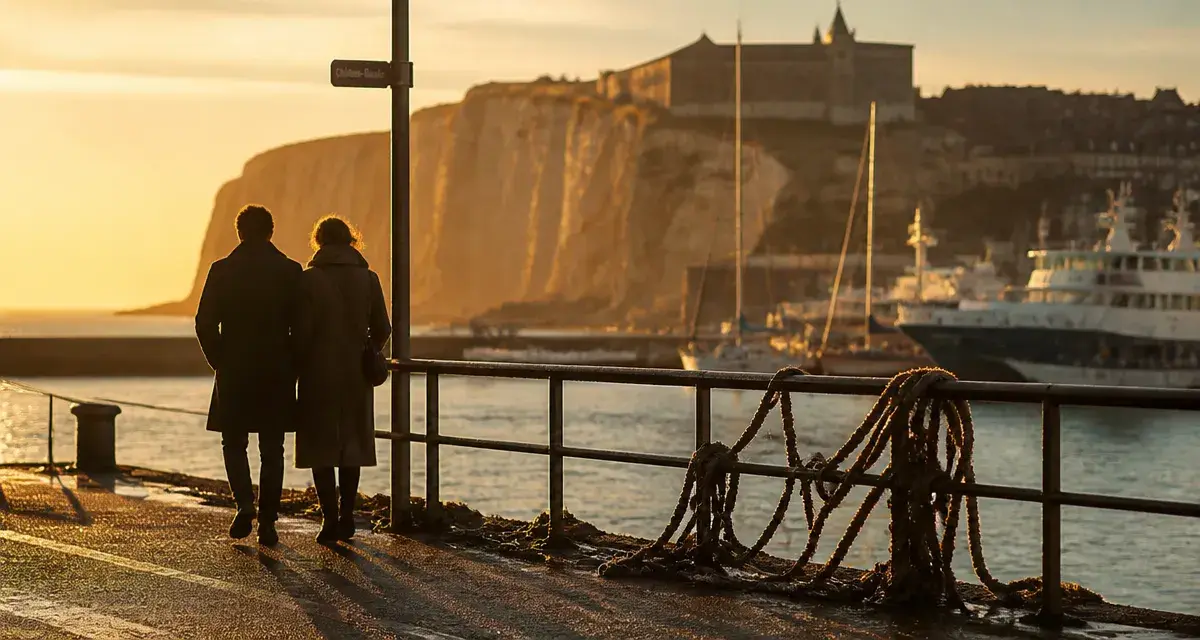 Que faire à Dieppe en amoureux : balade sur les quais, port et falaises