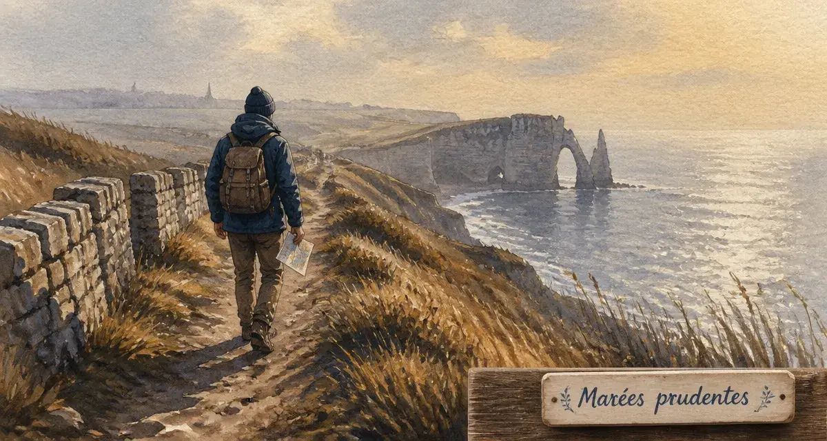 Randonnée pédestre normandie : falaises d’Étretat et marées prudentes