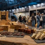 Salon gourmand rouen : dégustation de fromages et produits normands en hall d’exposition