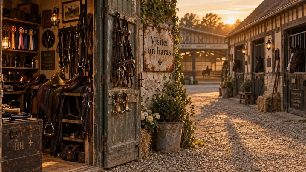 Visiter un haras en Normandie : sellerie et chevaux au haras