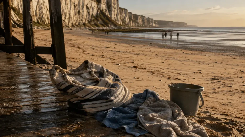 Week end Normandie plage : lever du soleil sur plage et falaises