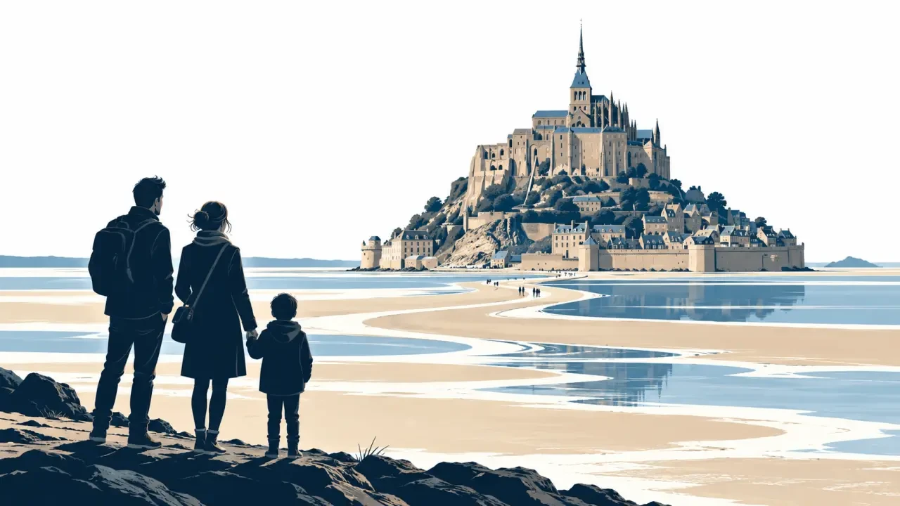 Visite du Mont-Saint-Michel pendant des vacances en famille en Normandie