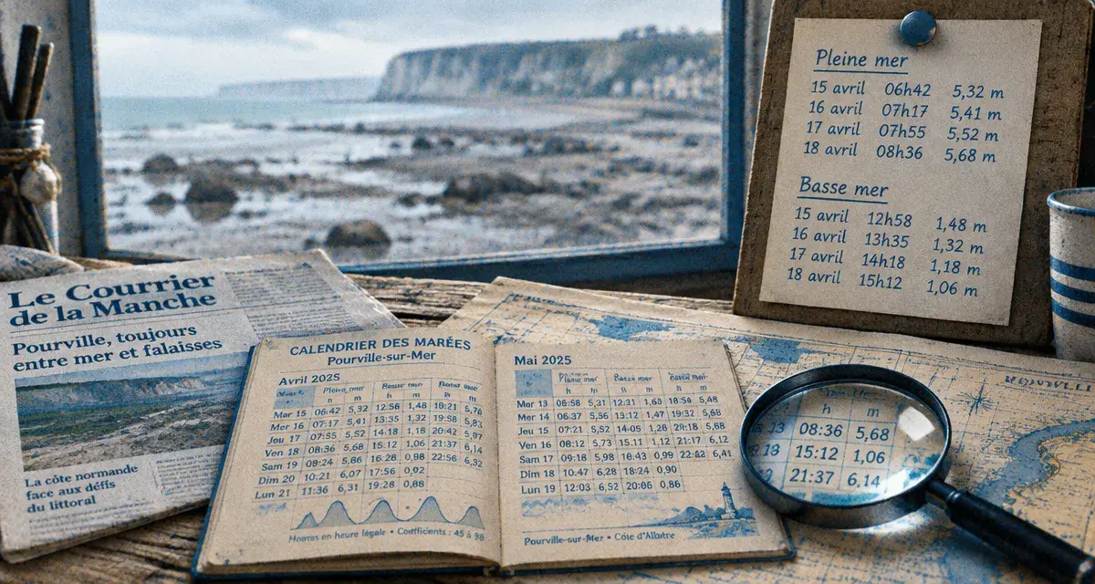 Marées pourville : calendrier pleine mer et basse mer pour choisir l’horaire