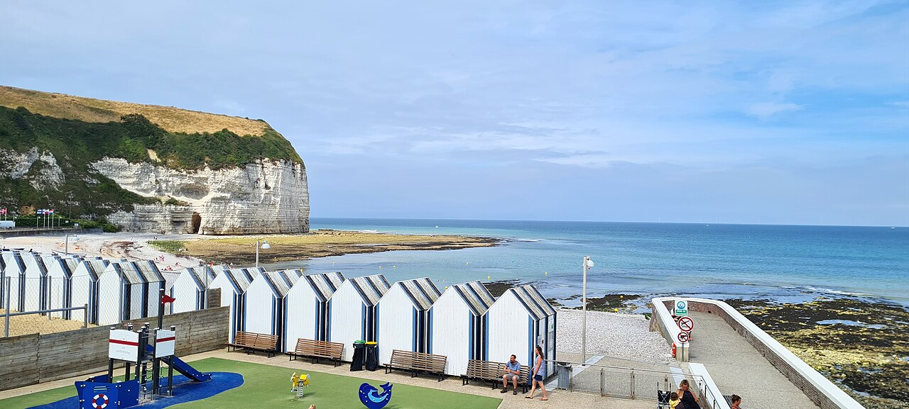 La plage de galets d’Yport.
