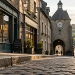 Que visiter a Vire Normandie : ruelle du centre et Porte Horloge