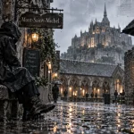 Que visiter en Normandie quand il pleut : Mont-Saint-Michel sous la pluie