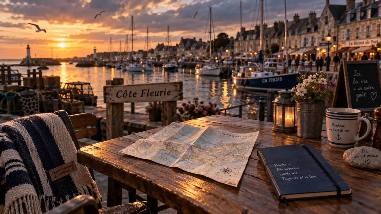 Quelles sont les villes à visiter en Normandie ? Vue terrasse sur le port Côte Fleurie