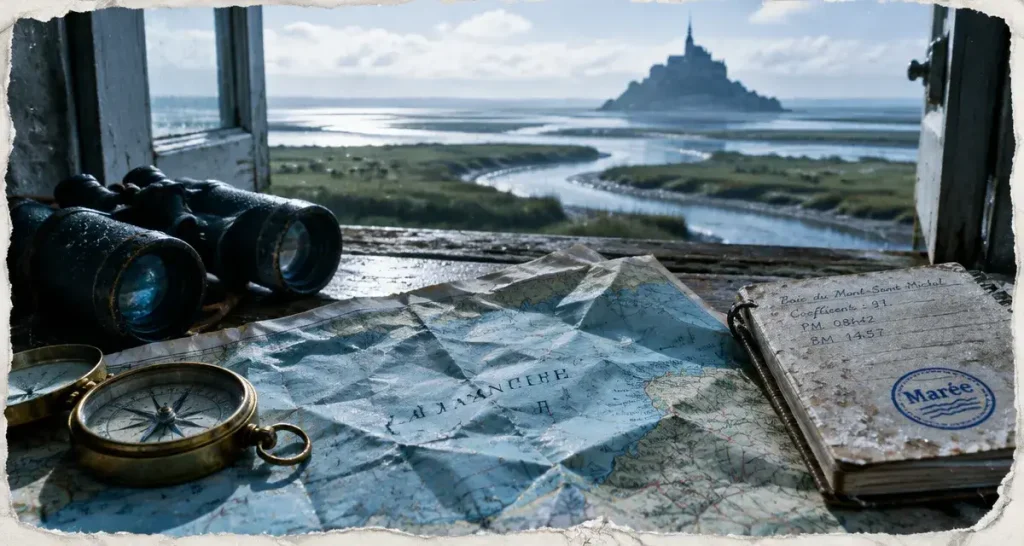 Visiter la Manche Normandie : carte, compas et marées au Cotentin