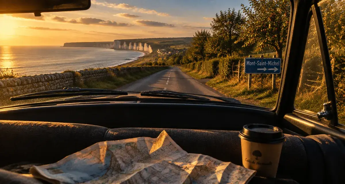 Visiter la Normandie en 6 jours : falaises de la côte d’Albâtre, route côtière en voiture
