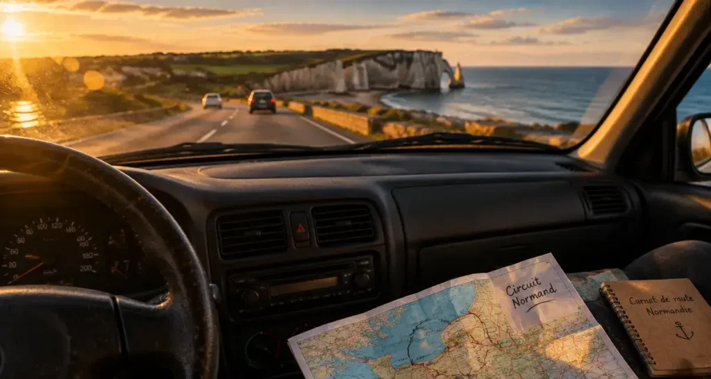 Visiter la Normandie en voiture : route côtière, falaises de craie et mer