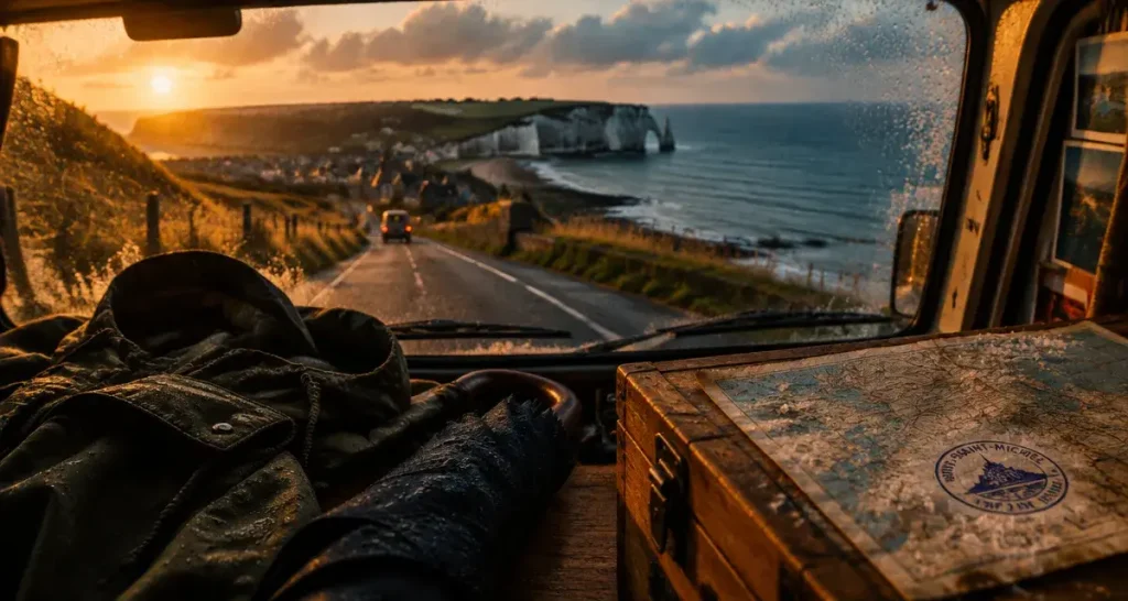 Visiter la normandie en 7 jours en camping car : route côtière vers le Mont-Saint-Michel